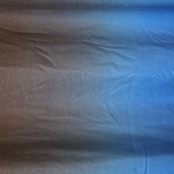 Ombre, Short Sleeve Tee, Black, Blue, 5XL, Machine Wash, 100% Polyester, Soft - Picture 7 of 10